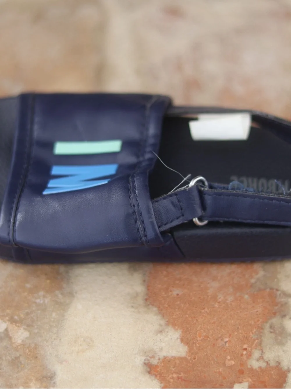 Gymboree Navy Slide Sandals with Colorful Lettering